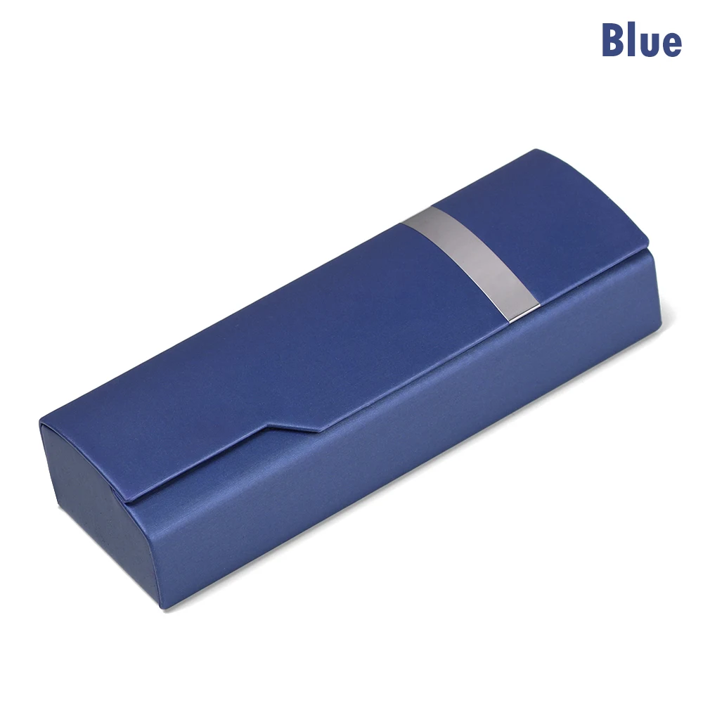 1 шт. модный портативный Чехол для очков с имитацией древесины прямоугольные Жесткие очки солнцезащитные очки коробка защитные аксессуары - Цвет: blue