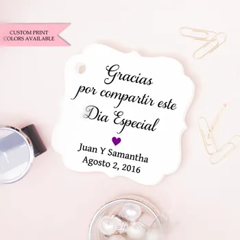 

Personalised Wedding Tags Gracias Tags spanish wedding tags Gracias wedding tags Mexican wedding favor tags custom wedding tags