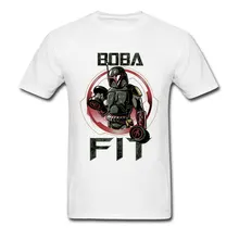 Boba Fit футболка для мужчин забавные Звездные войны тренировки Футболка фирменная Новинка 80s Топы И Футболки с принтом мужская хлопковая одежда ретро Boba Fett рубашка