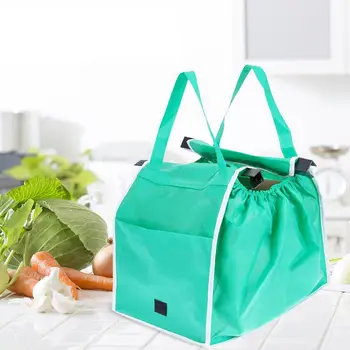 

2pcs/set Eco-Friendly Foldable Reusable Shop Handbag Supermarket Thicken Trolley Shopping Cart Totes Portable Grocery Store Bags