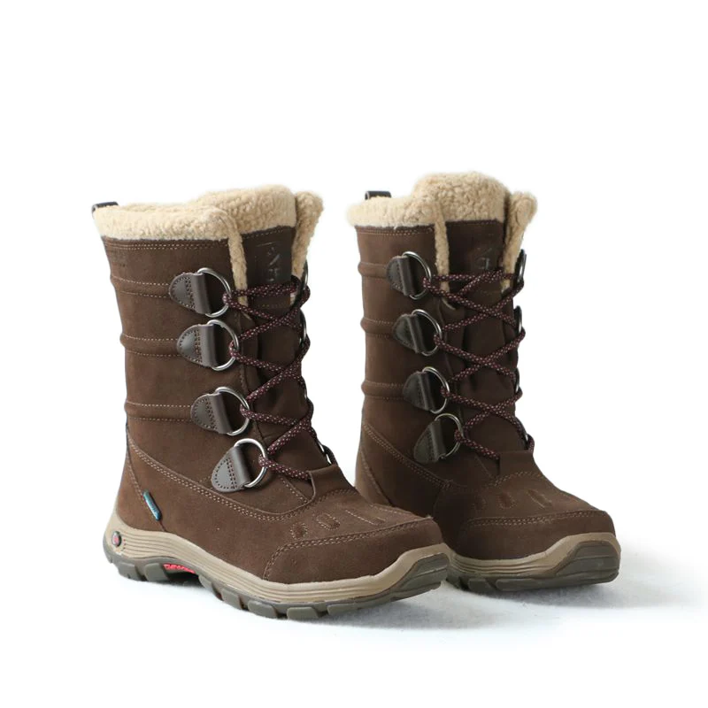 Женские кожаные зимние ботинки водонепроницаемые уличные лыжные ботинки thinsulate-40 ℃ теплые