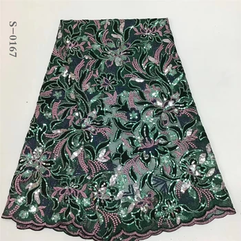 

Afriend Velvet Lace Fabric Embroidery nigerian Lace Fabric 2019 High Quality Lace Wedding Sequins African lace Fabric