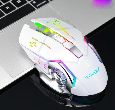 Q13 White Для T-Wolf Q2 Q5 Q13 Q16 беспроводная мышь эргономичная правая форма гипер-быстрая прокрутка и usb-приемник для компьютера и ПК - Цвет: Q13 White
