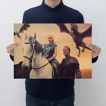 

Movie Game of Thrones Retro Kraft Paper Poster Home Decoration Painting Room Decoration Wall Sticker Picture E