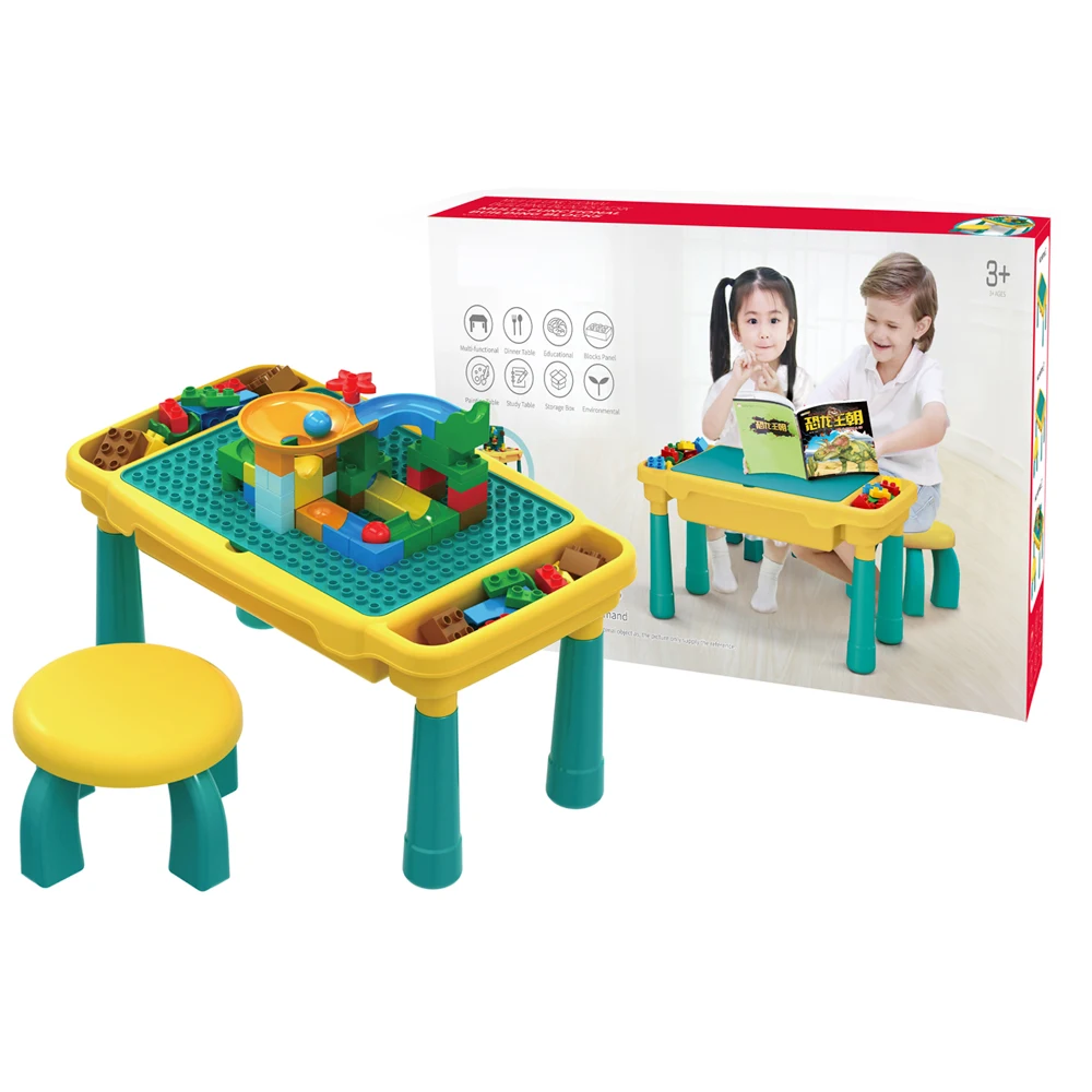 

multi-functional large particle panel blocks table for small size standard edition building block toys DIY