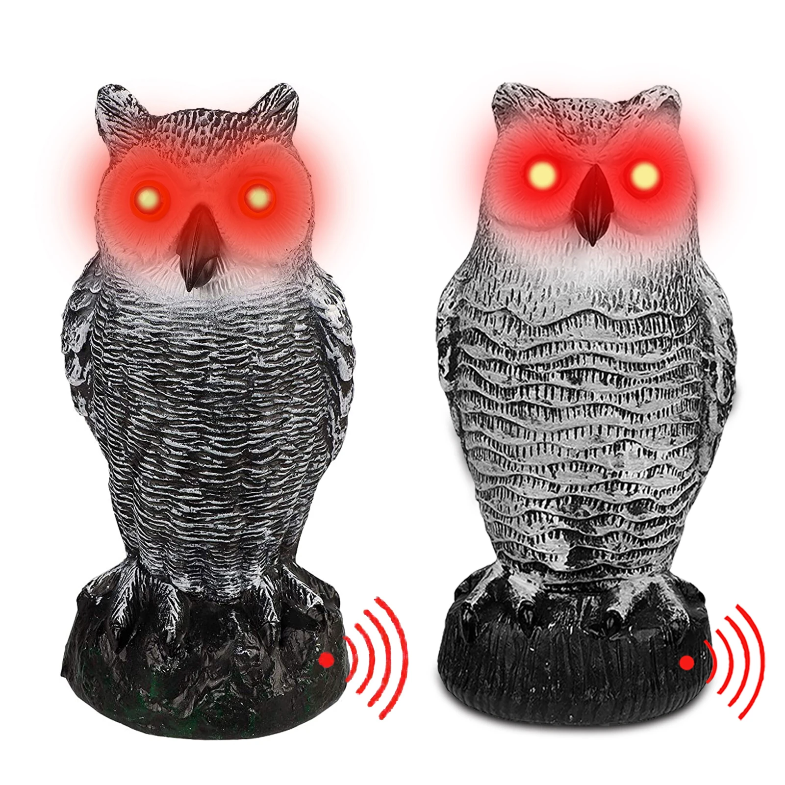 Bird Mouse Repellent Fake Owl Buy Hedoc Decoys To Scare Birds Away, Rotating Head Sculptures Sound And Silverfish Traps Owl Deterrent