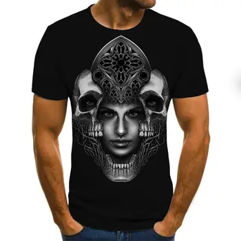 

summer new men's fashion sweatshirt 3D animation print short-sleeved T-shirt Harajuku style hip-hop's top pullover