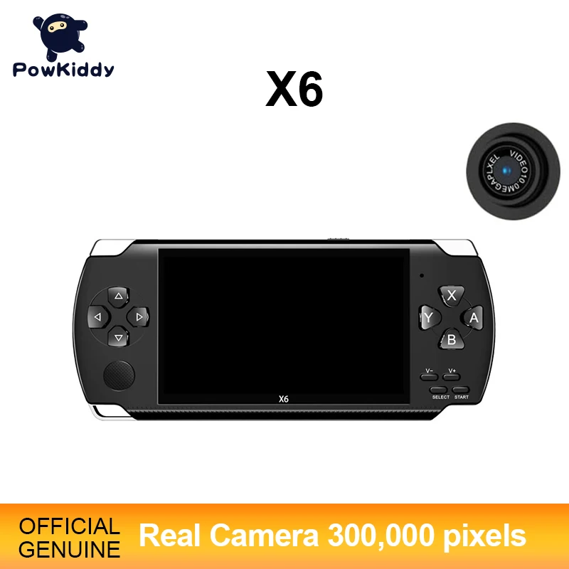 POWKIDDY X6 портативные игровые консоли 4 3 &quot ВЫСОКАЯ ЧЁТКОСТЬ Экран Встроенный 1000 +