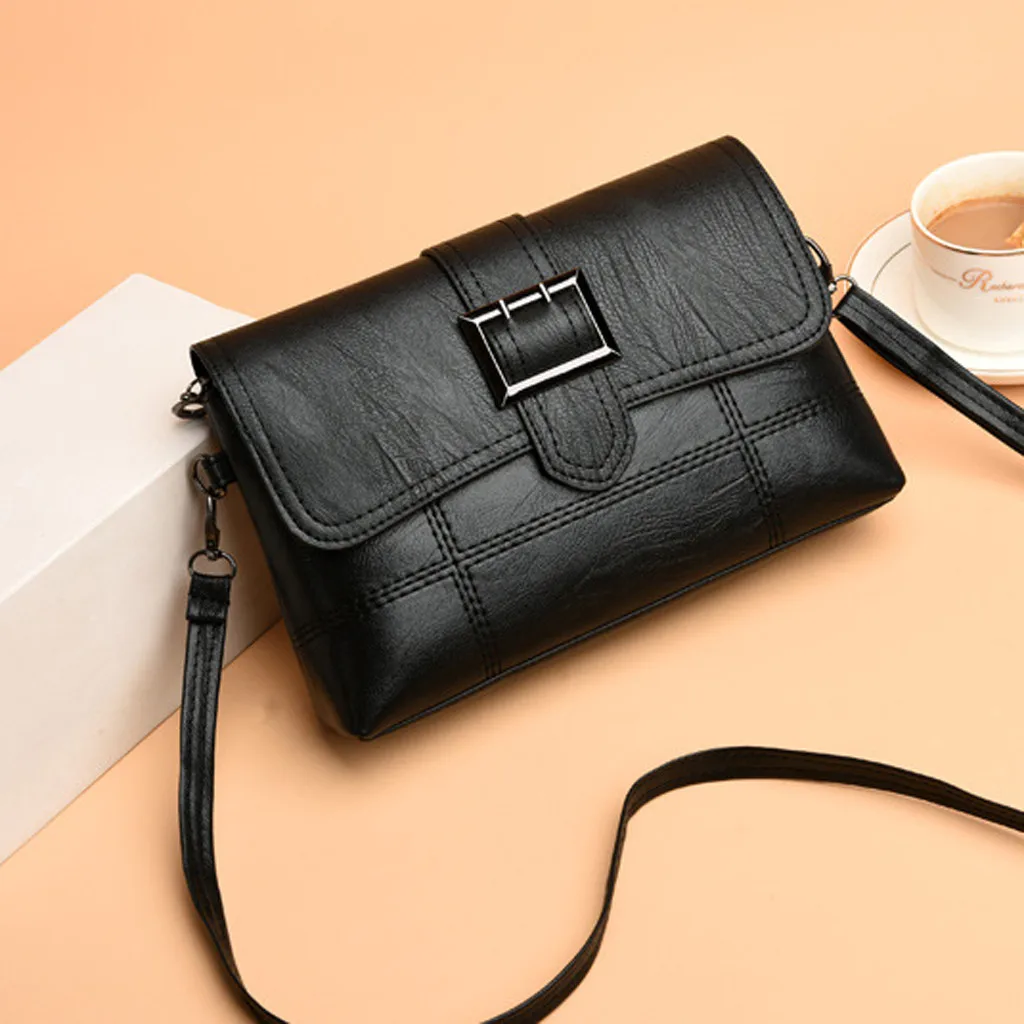 2w# Женская Ретро сумка из искусственной кожи Модная простая однотонная сумка на одно плечо Маленькая квадратная сумка