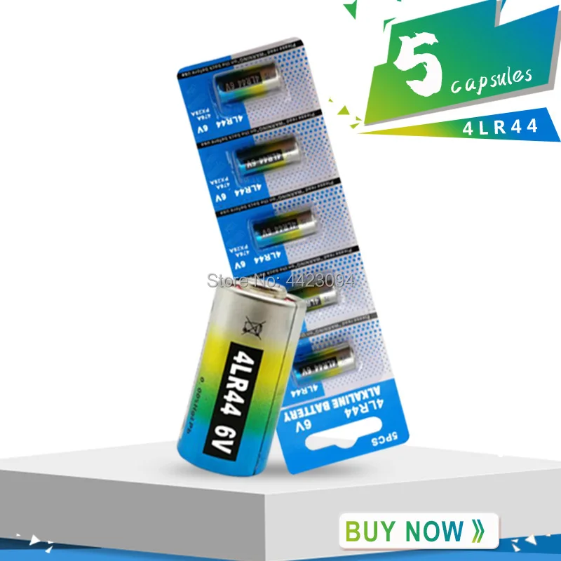 Alkaline Battery 5pcs/1 card 6V 4LR44 for Dog Training Shock Collars Beauty pen
