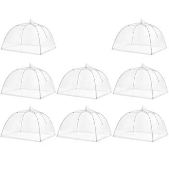 

Pop-Up Mesh Food Covering Tent Umbrella, 8 Pack Outdoor Food Covering Net, Party Picnic, Barbecue, Reusable and Foldable Reusabl