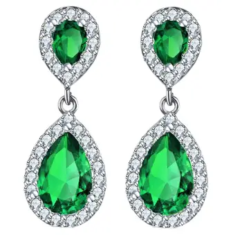 

Bettyue Brand Trendy Charm AAA Cubic Zircon Double Water Drop Multicolor Jewelry Earrings For Woman Florid Wedding Birthday Gift