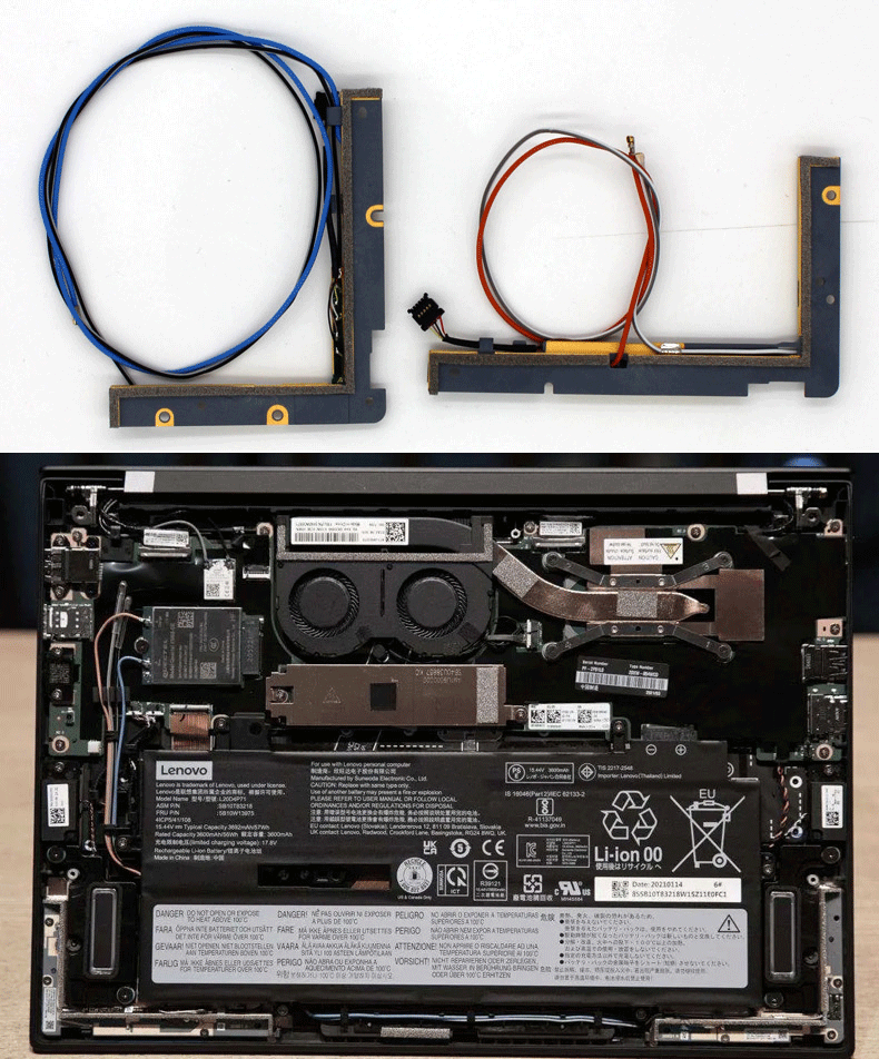 Original 5g Red&blue Wwan Antenna For Thinkpad X1 Carbon 9th Gen 2021