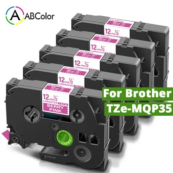

5PK Label Tape For Brother TZe-MQP35 Tape Laminated tze mqp35 TZe-MQP35 Label Tape 12mm For Brother P touch Label Maker TZ MQP35