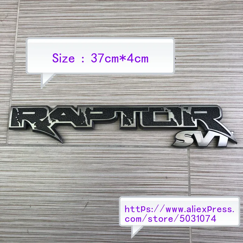 【Cool】20PCS 37 см* 4 см из АБС-пластика Пластик серый и красный цвета RAPTORSVT эмблема значок автомобиля задний багажник логотип тела наклейки, автоаксессуары