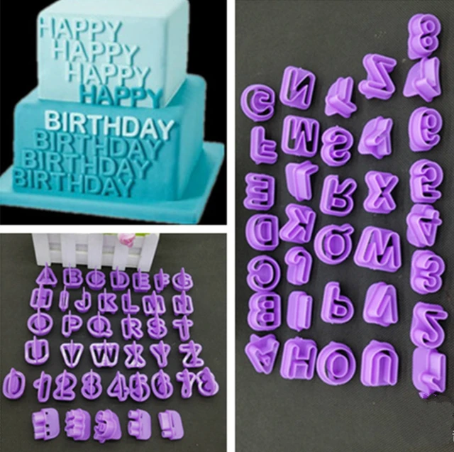 40 Pcs Alphabet Letter Number Fondant Cake Biscuit  Letter Cutters Cake  Decorating - Cake Tools - Aliexpress