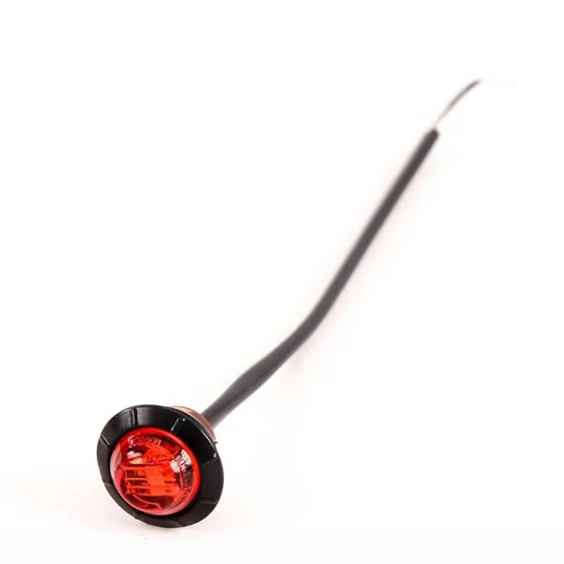 

Red 12V/24V Marker Lights Waterproof LED Truck Trailer 27*22mm Indicator New