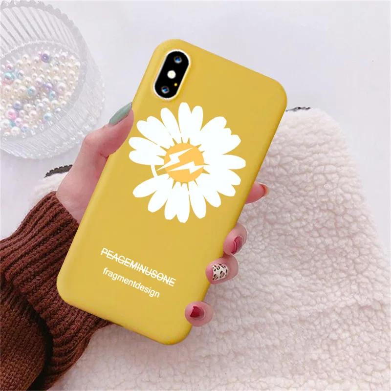 -5 Модный peaceminusone фрагмент цветок чехол для телефона для iPhone X XS MAX XR 8 7 6 6S Plus 11 корейский мягкий силиконовый чехол - Цвет: -5