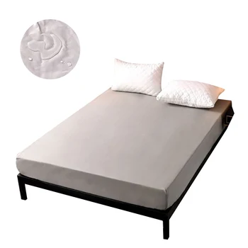 

Solid Color Waterproof Mattress Topper Bed Cover For Kids Mattress Cover Protector Pad Elastic Covers Twin Queen King Mattress