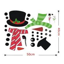 DIY стикер стены Рождество ПВХ обои водонепроницаемый Снеговик холодильник искусство мультфильм фестиваль украшения дома