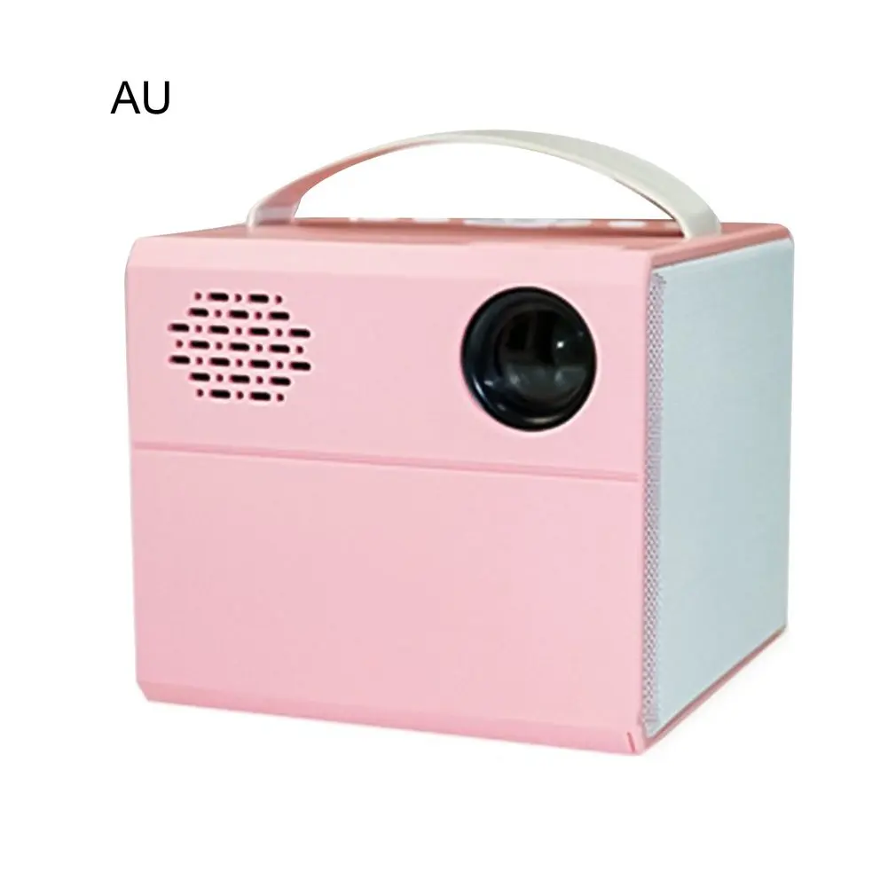 

AU TYPE Projector true stereo super sense sound quality Projector HD 1080P home projector portable LED projectors PINK COLOR