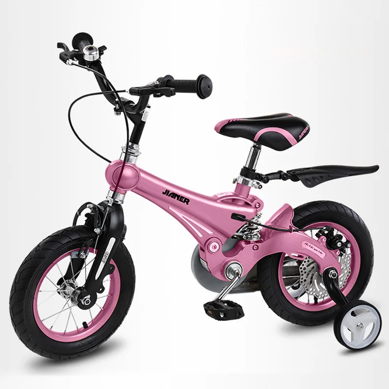 Детский велосипед, детский велосипед, подарок для детей, светильник для мальчиков и девочек, велосипед из магниевого сплава с тренировочными колесами, детский велосипед - Цвет: pink