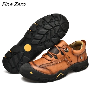 

Men Outdoor Hiking Shoes Waterproof Breathable Hunting Trekking Shoes Brand Genuine Leather Sport Climbing Hiking Shoes Sneakers