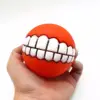 Pet Dog Ball Teeth Funny Trick Toy Silicone Toy for dogs Chew Squeaker Squeaky Dog Sound toys Pet puppy Toys interactive cat toy 4