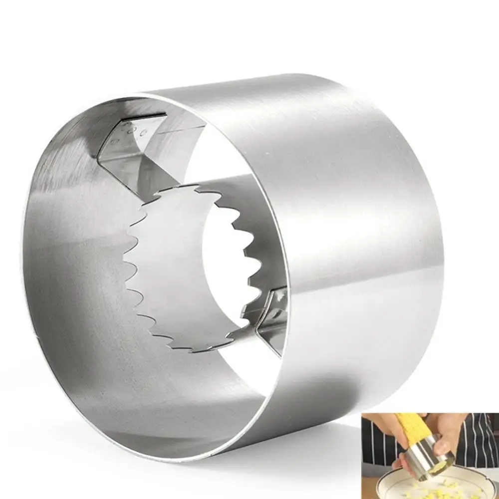 

Corn Slicer Peeler Thresher Cob Cutter Strip Remover Kernel Tool Stainless Steel