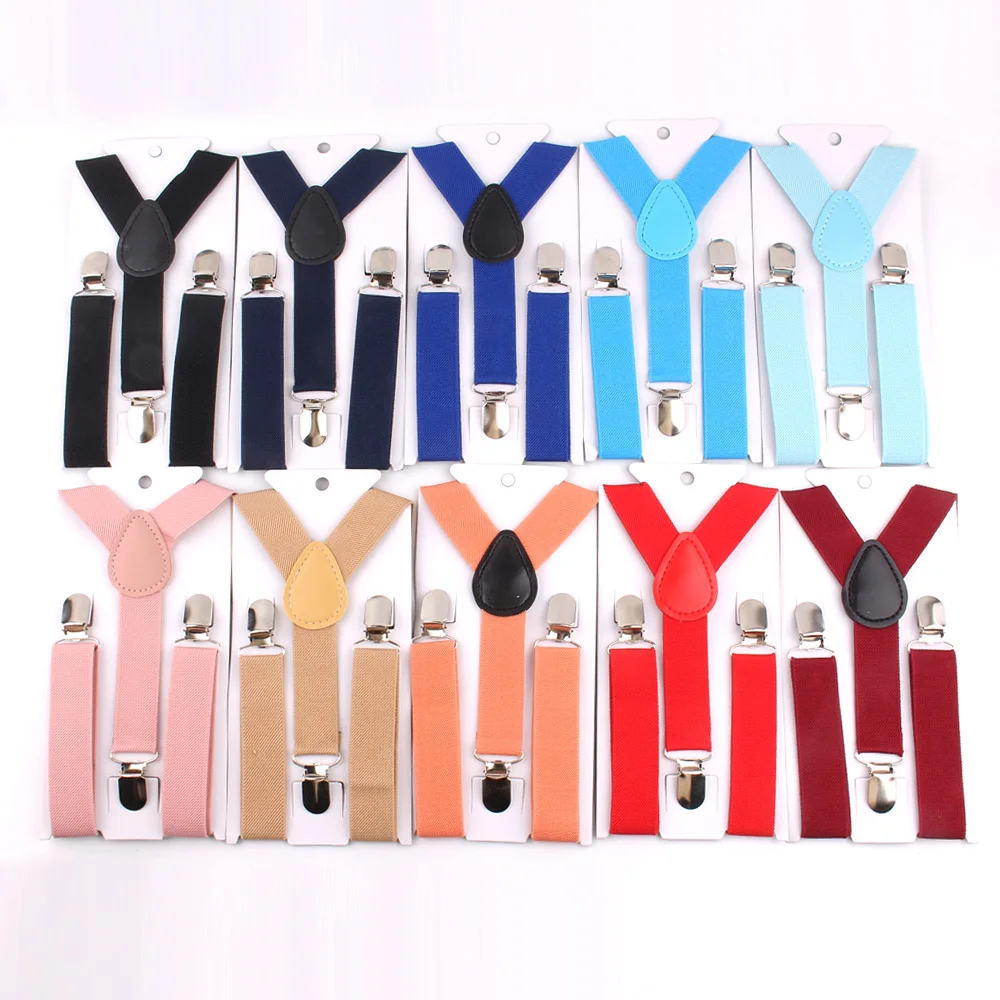 New Kids Suspenders Solid Adjustable Elastic Suspender Candy Color Children Braces Wedding Accessories Girls Boys Straps children suspenders kids suspenders