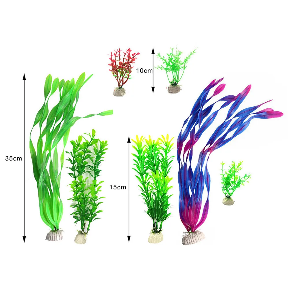 Украшение аквариума семь комбинаций водных растений аквариумных рыб декоративное моделирование водной рыбы и водные питомцы