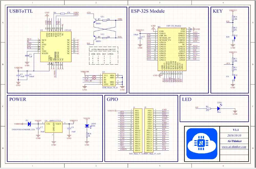 Подлинный ESP32 NodeMCU-32S Lua wifi IOT макетная плата ESP32-WROOM-32 двухъядерный беспроводной wifi BLE модуль Ai-thinker