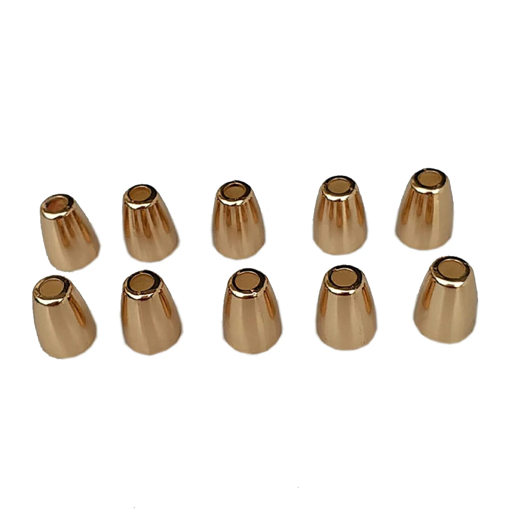 10Pcs  Metal Bell Shock Cord Ends Clothes Bag Sport wear Rope Drawstring Stop, 13.3 x 10.4mm