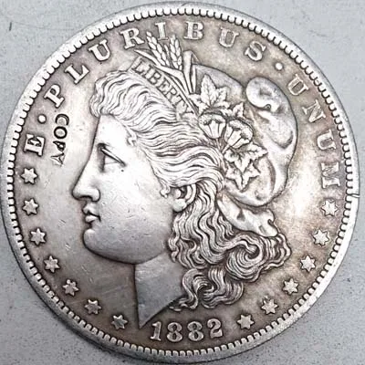 1882 Копия монет США 1878-1921 MORGAN DOLLAR коллекционные монеты - Цвет: 1882