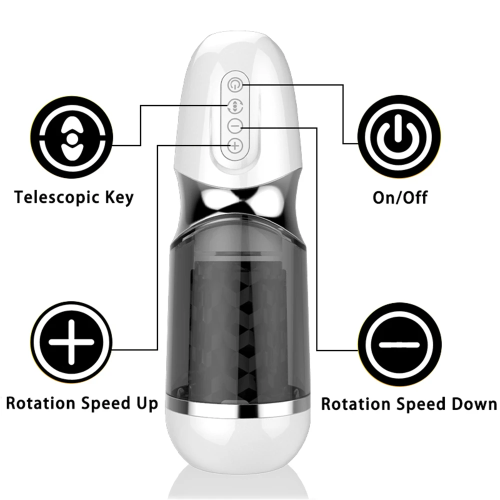 Sex Toys For Men Automatic Telescopic Rotation Male Masturbator Heating Voice Cup Vagina Real Pussy Adult Masturbation Vibrator (11)