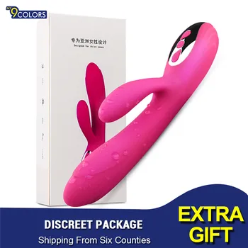 G Spot Rabbit Dildo Vibrator Orgasm Adult Toys USB Charging Powerful Masturbation Sex Toy for Women Waterproof adult Sex product 1