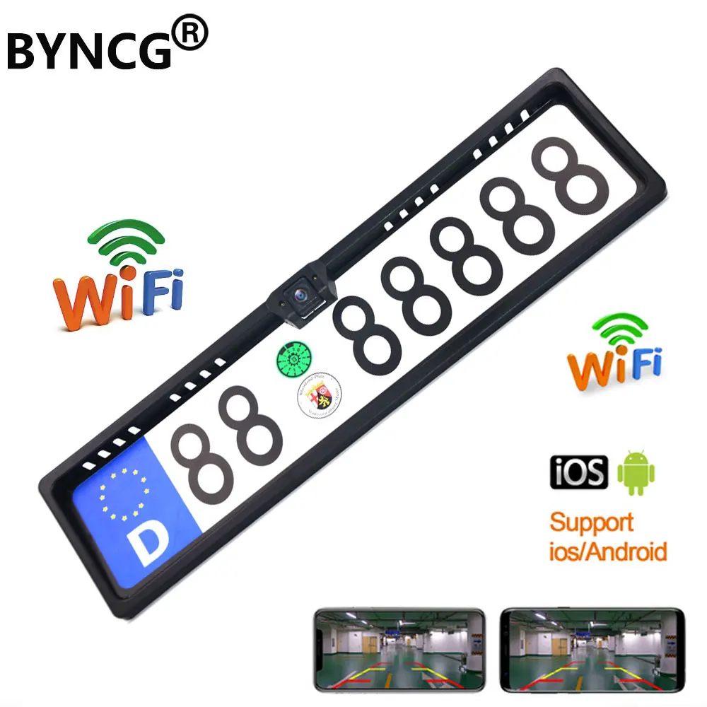 Обновленная Мини Wi-Fi HD Автомобильная камера заднего вида ночного видения Автомобильная камера заднего вида Водонепроницаемая беспроводная для IOS и Android - Название цвета: A-wifi