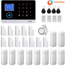 YS WiFi GSM беспроводная домашняя охранная сигнализация пожарная сигнализация приложение дистанционное управление с домашним телефоном