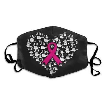 

Fashion Unisex Mouth Masks Pink Ribbon Breast Cancer Awareness Face Mask Comfy Breathable Reusable Mask Protection Cubrebocas