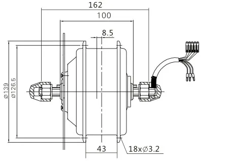 DGW07C-MD 36v250w черный передний привод для электрического велосипеда 255 об/мин