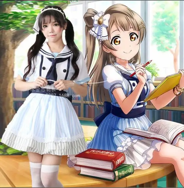 Love live Lovelive Umi Kotori Nico Rin Eli пиратский костюм для косплея Костюм Моряка - Цвет: Зеленый
