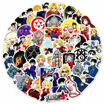 

50PCS Japan Anime Fullmetal Alchemist Stickers Toy for Kids Cartoon Graffiti Stickers Stationery Laptop Guitar Skateboard Decals