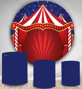 

Round Panel circle background Carnival tent theme birthday party decor baby shower candy dessert table banner vinyl polyester