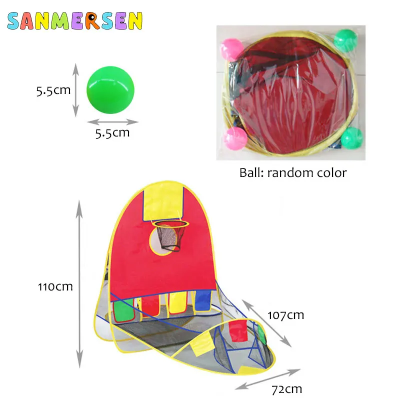 price cut Children's Ball Tent Play House Basketball Basket Tent Ocean Ball Pool Outdoor Indoors Sport for Ki