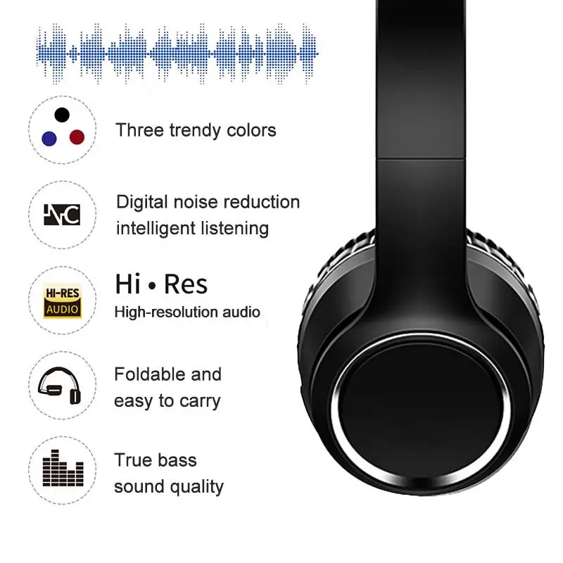 N5 HiFi Active Noise Cancelling wireless headphones bluetooth 5 0 Earphones Over ear headset with microphone for phones music