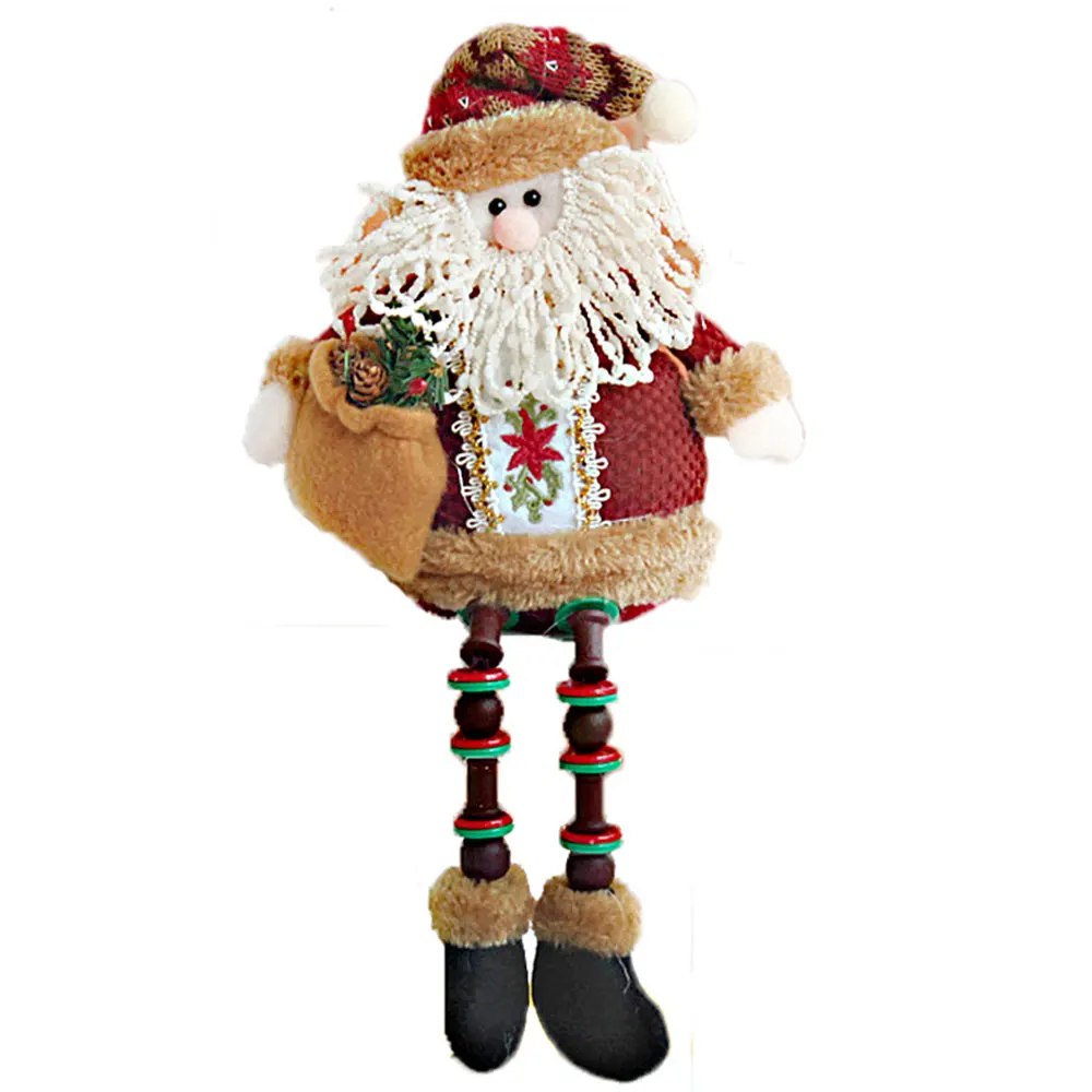 Santa Claus Фланелевые подарки снеговик вечерние Санта Клаус лося украшения для Рождества прекрасный творческий дом - Цвет: Santa Claus