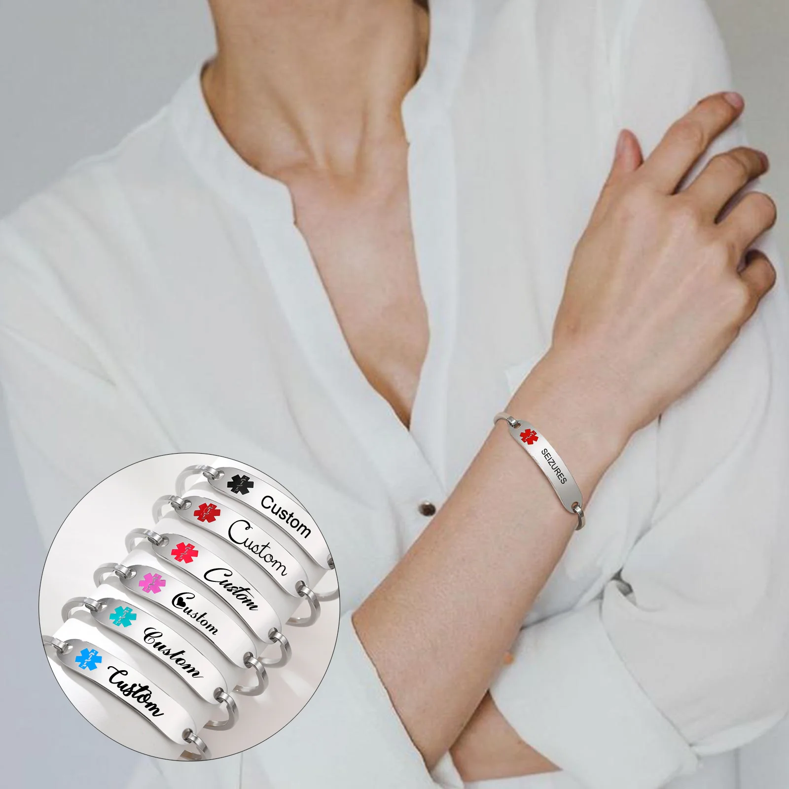 Armband met medische gegevens kopen? | Kies zelf je tekst | Laagste