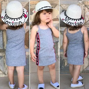 

Pudcoco USPS Fast Shipping Fashion Toddler Baby Girl 1-6Y Sleeveless Summer Cotton Party Cotton Soft Dress Casual Clothes 1-6Y