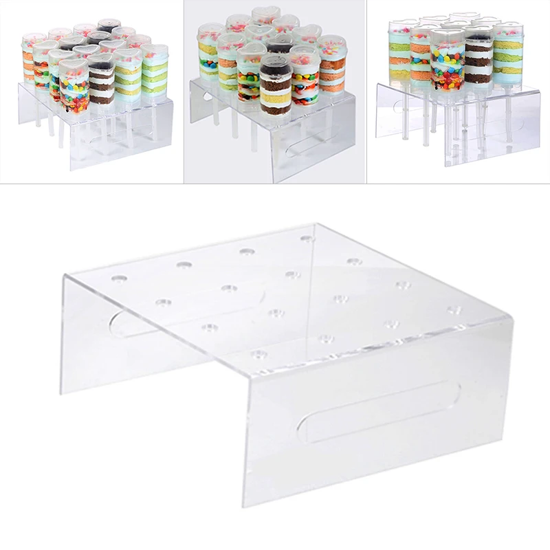 

Acrylic Cake Dessert Tool Holes Cake Stand Display Holder Party Lollipop Clear