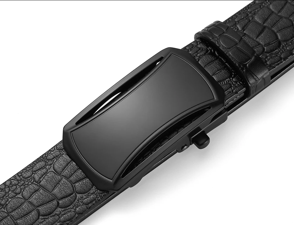 GEFANYA, мужской ремень из натуральной кожи, автоматическая пряжка, крокодиловый ремень для деловых мужчин, натуральная кожа, Ширина 3,5, ремень, пояс